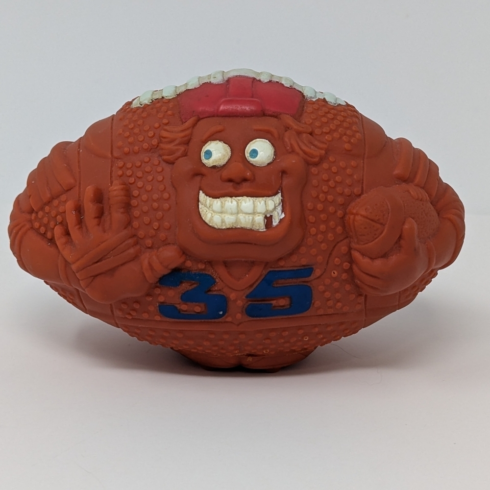 Wendy's Goofy Football 1995 Kids Meal Toy Face Grin Missing Tooth